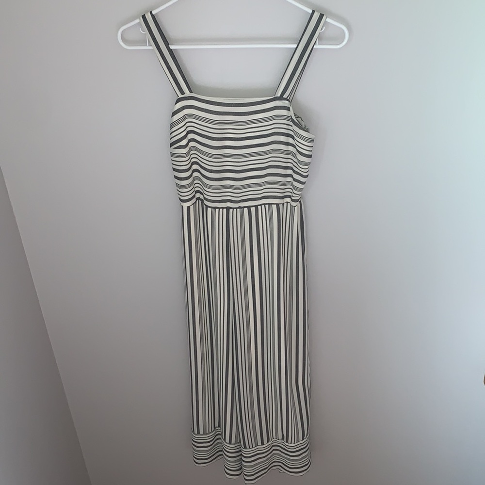 White & Black ankle length jumpsuit